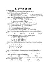 Đề cương ôn tập hóa học 8 học kì 1